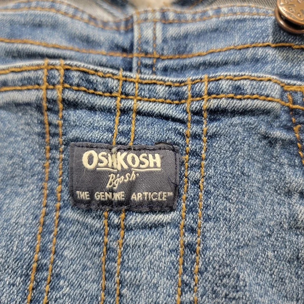 OshKosh B'gosh Overalls Toddler 5T‎ Blue Denim Vestbak Adjustable Straps Stretch